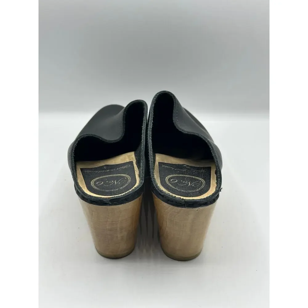 NO. 6 New School Clog on Wedge in Black Sz 40/US 9.5 $310